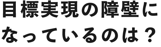 目標実現の障壁になっているのは？